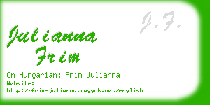 julianna frim business card